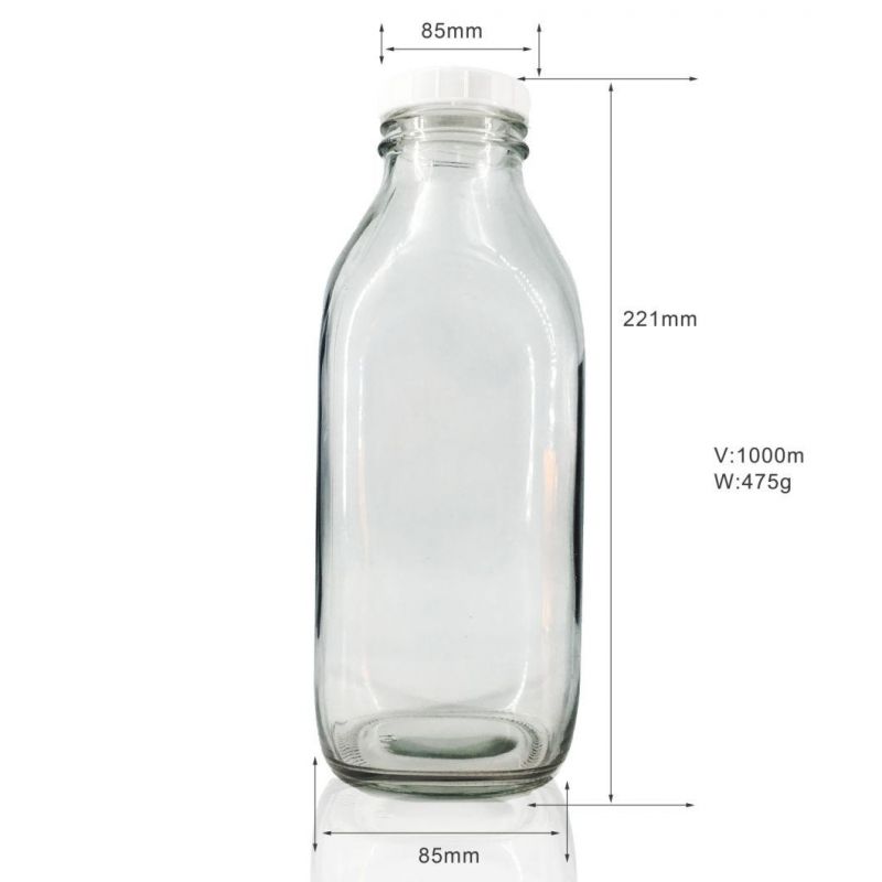 1L Buy Wholesale Juice Drink Bottle Juice Bottle Clear Glass Bottle for Fruit Juice Wholesale Suppliers