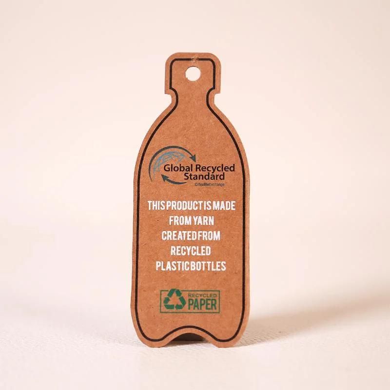 Brown Kraft Paper Card Printing Die Cut Glass Bottle Wine Hang Tag