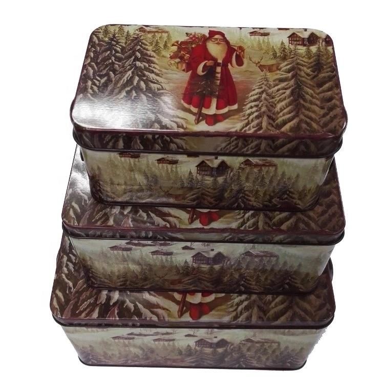 Rectangle Set 3 Tins for Cookie Packaging