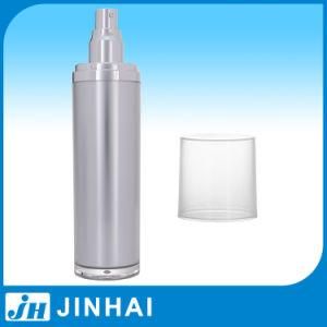 (T) 80ml Round Plastics Cosmetics Lotion Bottles Silver