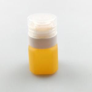 Small Size Cuboid-Shaped Portable FDA/LFGB Food Grade Silicone Travel Bottles, Orange