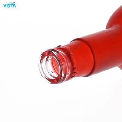 750ml High Flint Glass Bottle with Spray Red Color with Guala Cap