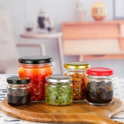 High-End Glass Jar for Honey, Jam, Food, Pickle Glass Bottles 1000ml 750ml 500ml 350ml 212ml 200ml 110ml 100ml