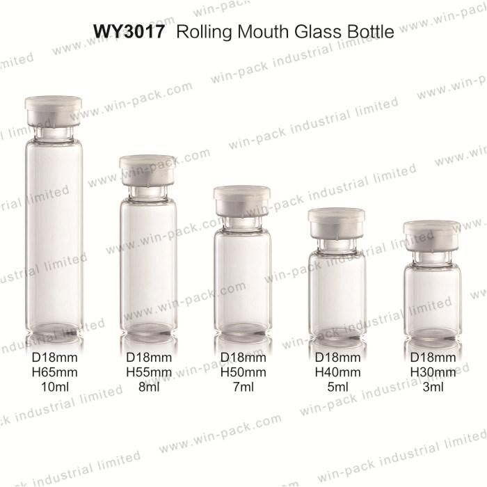 Winpack Manufacturer Sale Glass Serum Clear Bottle Cosmetic with Rolling Mouth Cap