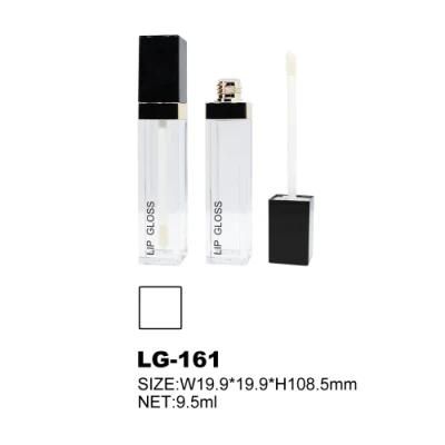9.5ml Black Square Lipgloss Tubes Custom Lip Gloss Container Tube