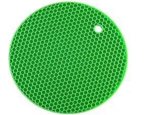 Green Round Factory Cheap Coffee Hot Silicone Cup Lid (BZ-SL003)