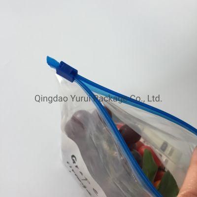 Eco Friendy Food Packaging Storage Poly Grip Seal Gallon Ziplock Slider Bag