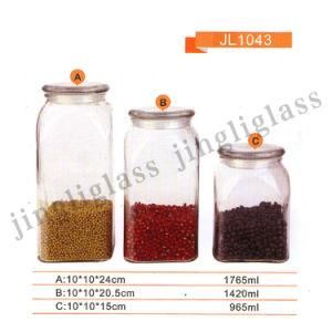 Air Tight Glass Jar for Dry Foods / Storage Glass Jar
