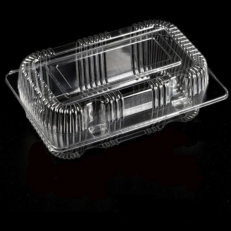 disposable clear blister plastic fruit container transparent clamshell PET plastic salad container with lid
