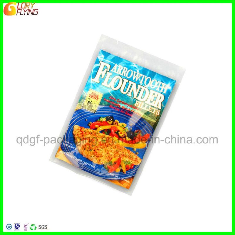 Plastic Vacuum Bag Three-Side Sealed Bag for Frozen Food Packaging