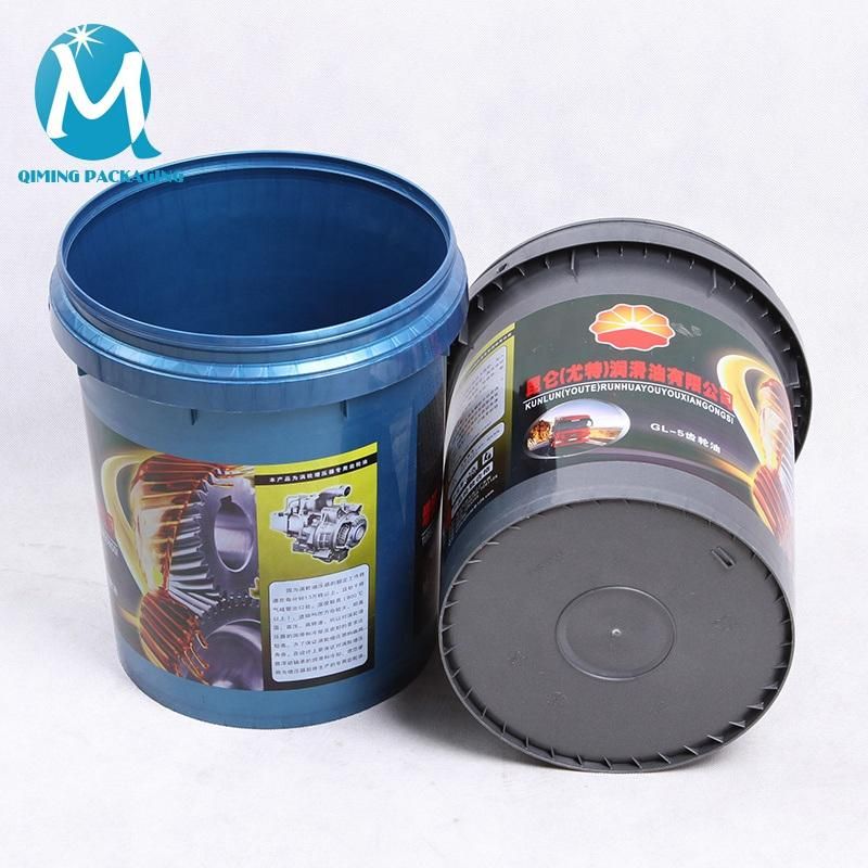 Hot Sale Food Grade Plastic Round Pails with Handles and Lids