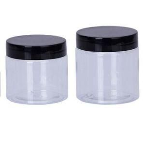 120g Clear Plastic Pet Jar with Black Cap