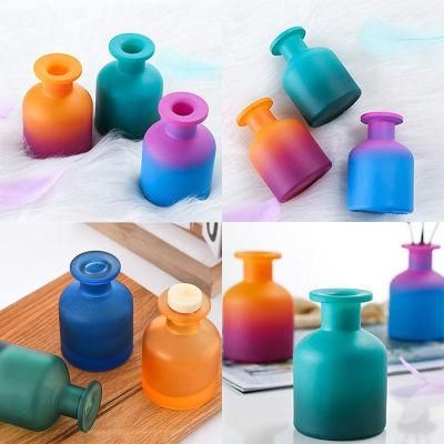 100ml 150ml Empty Luxury Home Black Colorful Glass Reed Diffuser Bottle for Diffuser with Cork