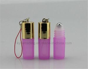 3ml Plastic Roll on Bottle with Stainless Steel Roller and Gold Cap (ROB-013)