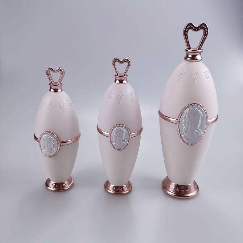 30ml 50ml 120ml Rose Glod Heart Shape Acrylic Emulsion Bottle Foundation Bottle for Essence