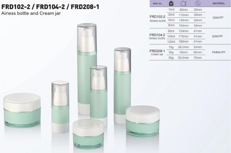 Airless Bottles Elite Fluid Bottle 50ml Pearl White Acrylic Cream Cosmetic Bottles for Personal Care