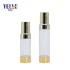 Cosmetic Packaging Eco Friendly Transparent 50ml 30ml Airless Pump Bottle with Golden Effect