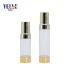 Cosmetic Packaging Eco Friendly Transparent 50ml 30ml Airless Pump Bottle with Golden Effect