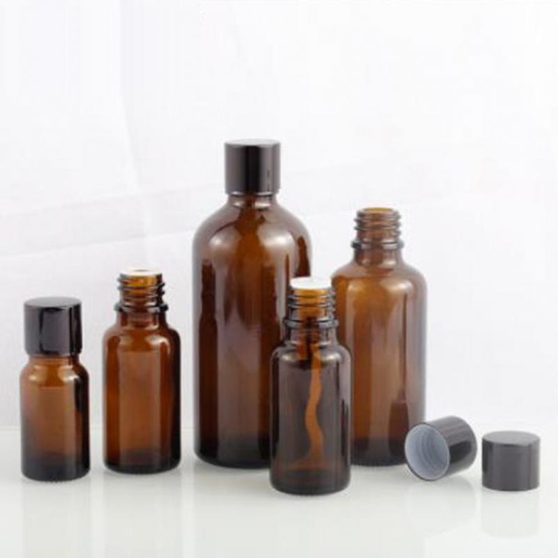 5ml 10ml 30ml 50ml 100ml Amber Cosmetic Glass Bottle for Essential Oil