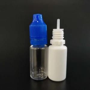 10 Ml Transparent Blue Red Black Clear Plastic E-Liquid Juice Vape Bottle with Child Proof Cap