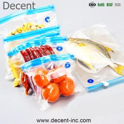 Custom Printed Food Grade Reusable 3 Side Heat Sealing Meat Rice Nylon Vacuum Frozen Food Packaging Bag