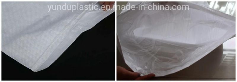 Factory Direct Sales 25kg 50kg White PP Woven Bag for Rice Flour Food Wheat