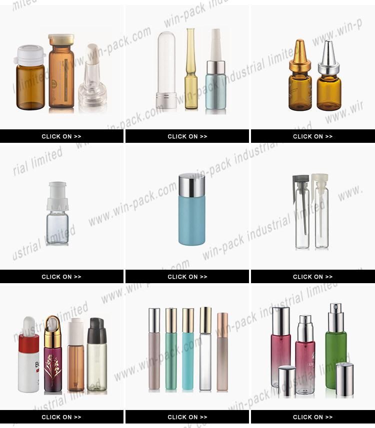 15ml 30ml 50ml Luxury Serum Bottle Push Button Silver Dropper Cosmetics Face Serum Glass Dropper Bottle