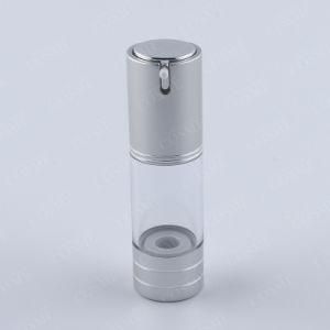 15g 20g 25g 30g 35g White Airless Bottle with Silver Base