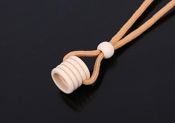 6m-15ml Aromatherapy Essential Oil Diffuser Freshener Decor Accessories Empty Clear Glass Bottle with Wooden Caps Hanging String
