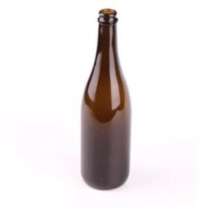 Clear Empty 350ml 500ml Glass Beer Bottle Soda Long Neck Glass Bottle with Crown Cap