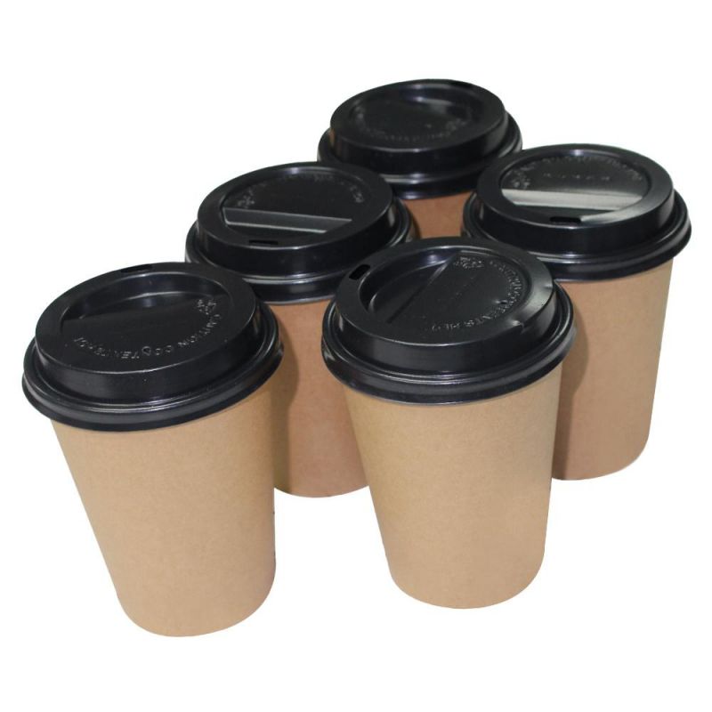 Disposable Double Wall Kraft Paper Cup Biodegradable Thick Cup for Hot Drink