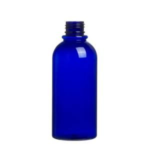 200ml 6.5oz Cobalt Blue Plastic Pet Boston Round Bottle for Skin Care Products Containers