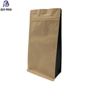 High Barrier Kraft Paper Bag with Degassing Valve for Coffee