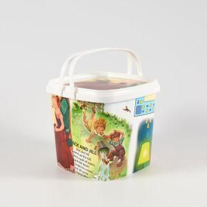 Iml Plastic PP Packaging Bucket with Lid for Jelly Cookies Chocolate