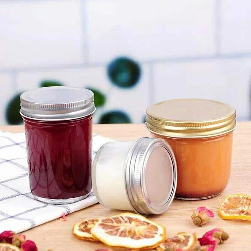 Wide Mouth Mason Food Grade Honey Pickle Thickening Caviar Jam Bottle