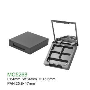 Customized Wholesale Plastic Empty Round Cosmetic Case Eyeshadow Palette with Mirror