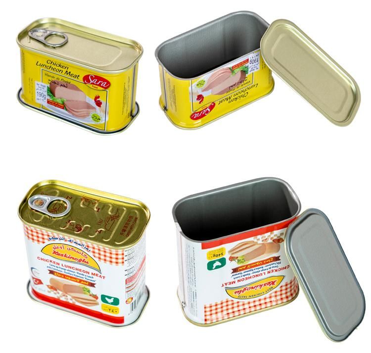 Square Tin Can Luncheon Meat Can for Beef Chicken Pork Packing