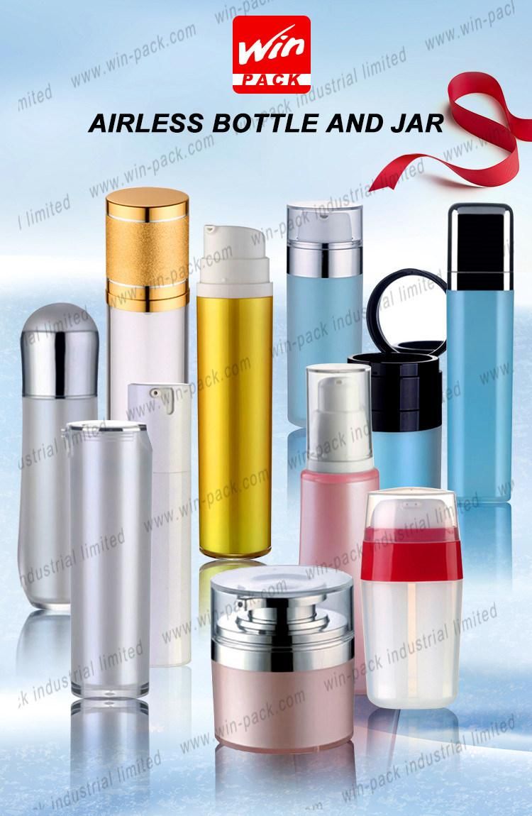 Empty Luxury White Plastic Airless Bottle with White Pump for Free Sample