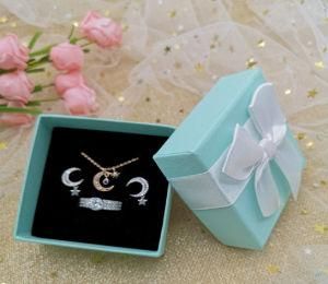 Custom Logo Printed Jewelry Bow Decoration Packaging Paper Box
