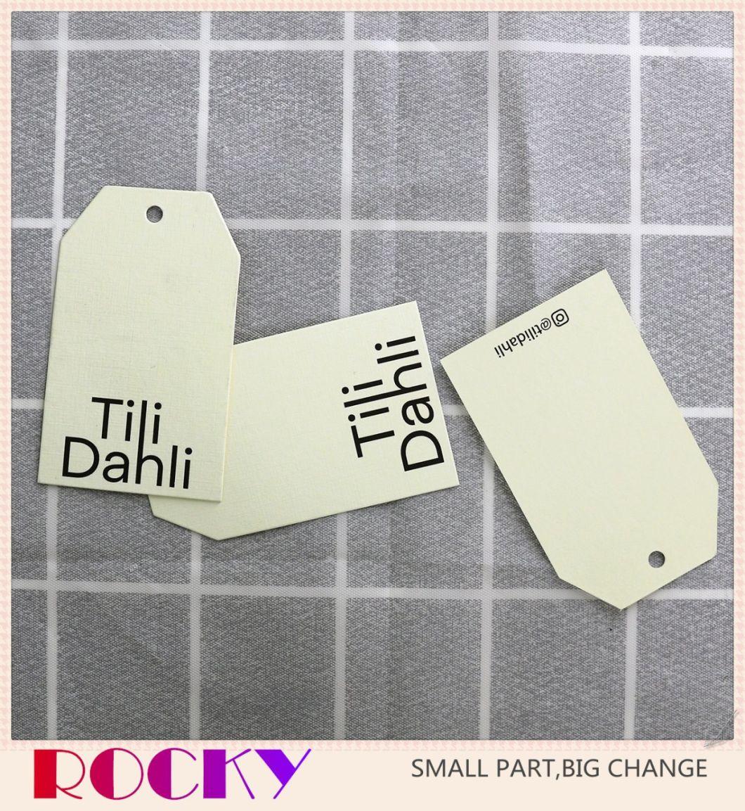 Paper Cardboard Hang Tags Labels OEM Design Custom Printed Logo Vintage Luxury Hangtags for Clothes