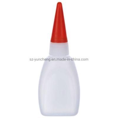 Competitive Price 20g Volume Plastic Bottle for Cyanoacrylate Adhesive, Super Glue Plastic Bottle