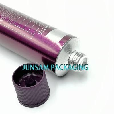 Offset Printing Aluminum Collapsible Empty Tube Max 6 Colors Cosmetic Packaging Foldable