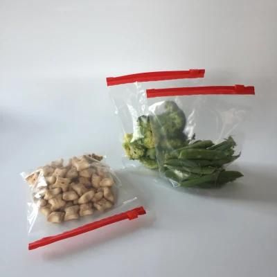 Standard Size Food Packaging Storage Package Plain Zip Lock Slider Bag