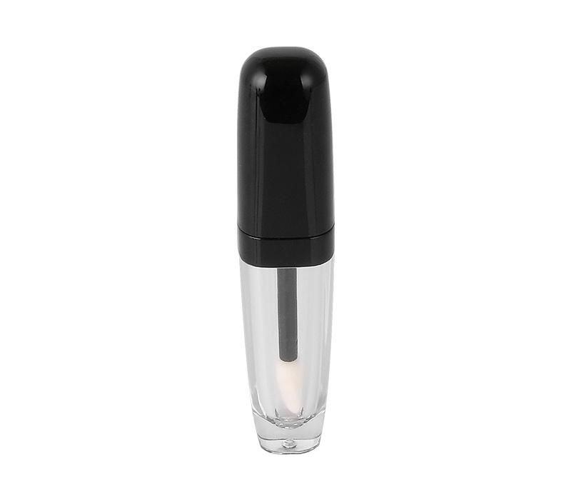 Fashion Stylish 2ml Black Transparent Fashion Lip Gloss Packaging Custom Lip Gloss Container Packaging Black Top Lip Gloss Tubes