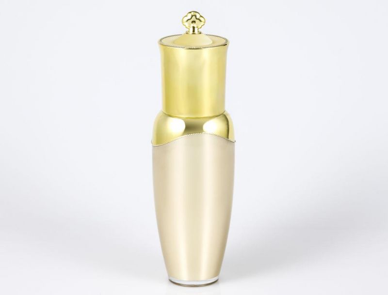 in Stock Popular Unique 30ml Gold Luxury Empty Acrylic Cream Bottle