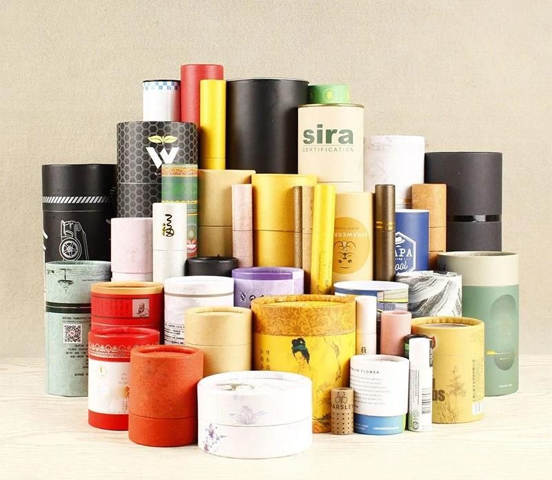 100% Biodegradable Packaging Cardboard Deodorant Stick Containers Lip Balm Hair Serum Oil Kraft Paper Tube