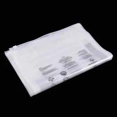 Custom Resealable Frosted OPP Slider Garment Packaging Bag Ziplock Plastic Bag