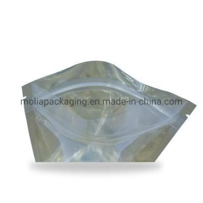 Clear/Gold 4mil Reclosable Mylar Foil Ziplock Bags Stand up Food Pouches Bags Bulk Food Storage Candy Zipper Bags