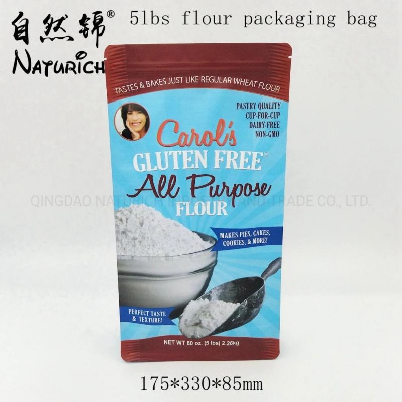 Digital Printing Wheat Flour 1kg Bag Flat Bottom Plastic Packing Bag