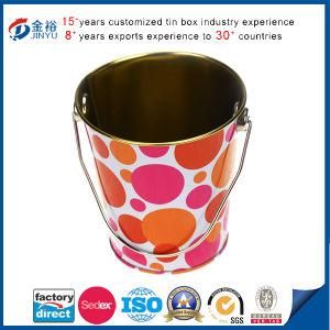 Round Shaped Pen Holder Tin Bucket